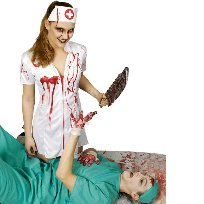 Damen-Kostüm Zombie-Krankenschwester Gr. 44-46 - Verkleidungs-Sets Halloween Halloween-Kostüme ...
