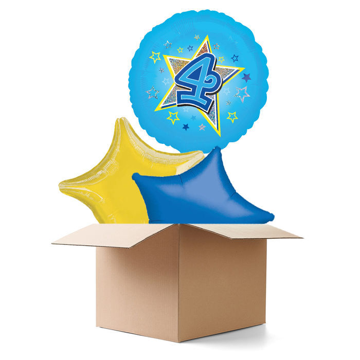 Happy Birthday Blau Individuelles Kindergeburtstagsdeko Set Mit