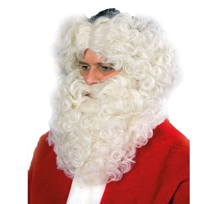 Stirnband flachsblond Kostüm Zubehör Weihnachtsmann Weihnachten Nikolaus Bart u