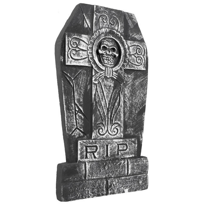 Deko Grabstein Skull Cross RIP, 50x27 cm - Halloween Party ...