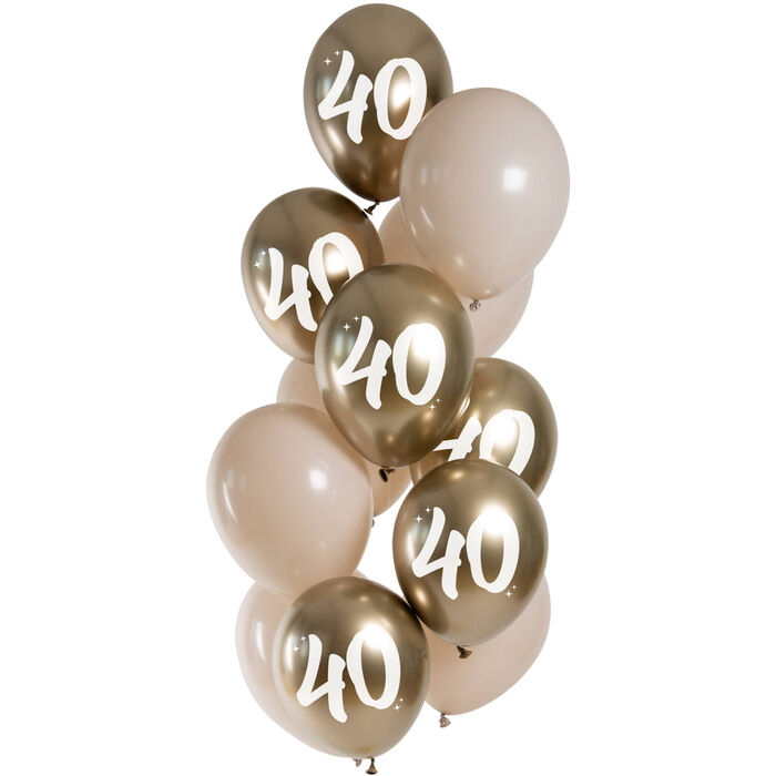 Latex-Luftballons Zum 16. Geburtstag - 30 Cm, Glitzer Schwarz & Silber, 6er Pack