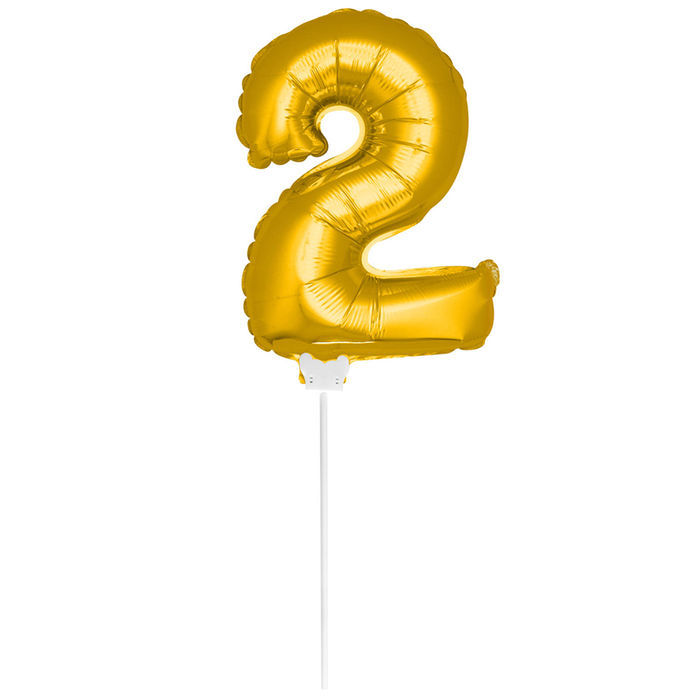FOLIENBALLONS ZAHLEN STAB 36cm Silber Deko Ballons Luftballons Geburtstag