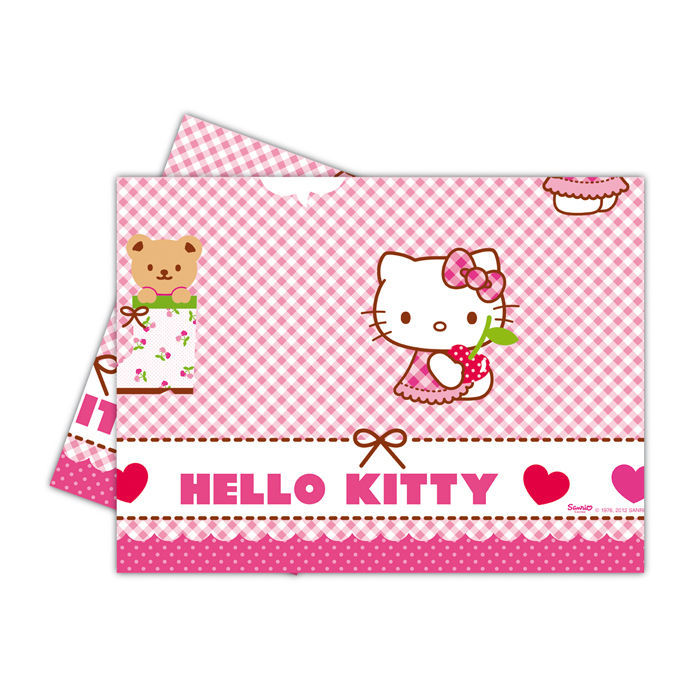 Hello kitty 120x180 Zentimeter. Plastiktischdecke f/ür Feste und Geburtstage