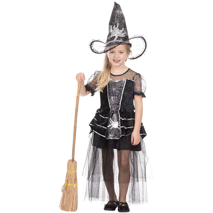 Boland Vampir-Königin Kinderkostüm - Schwarz-Rotes Kleid Mit Halskette Größe 128-140