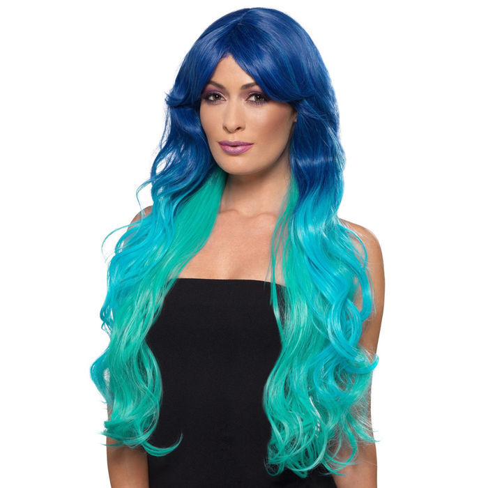 Perucke langhaar blau clearance