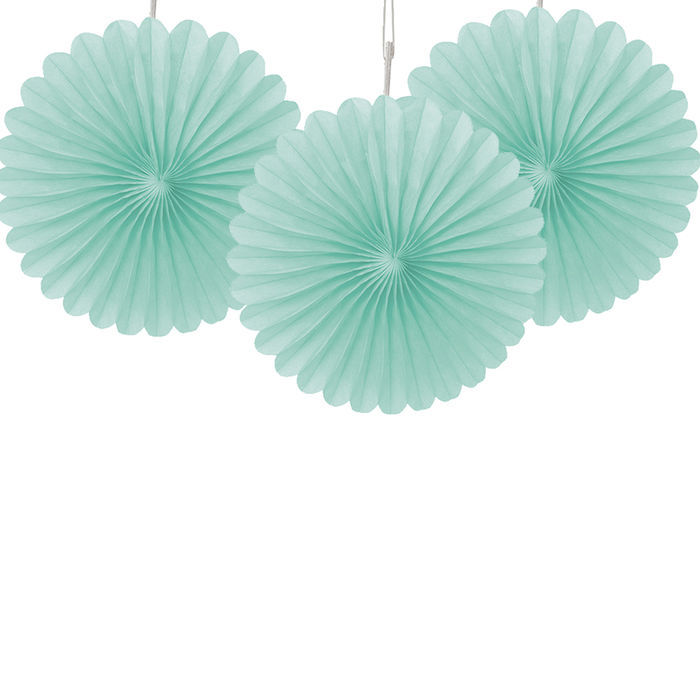 Neu Facher Rosetten Aus Papier Raumdeko Zum Aufhangen Fur Geburtstag Hochzeit Party Co Grosse Ca 15 Cm 3 Stuck Minze Party Dekoration Grun Festbedarf Nach Farben Motto Party Produkte Party Discount De