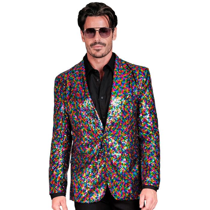 Herenjas met pailletten, avondjurk, party, disco, blazer voor heren