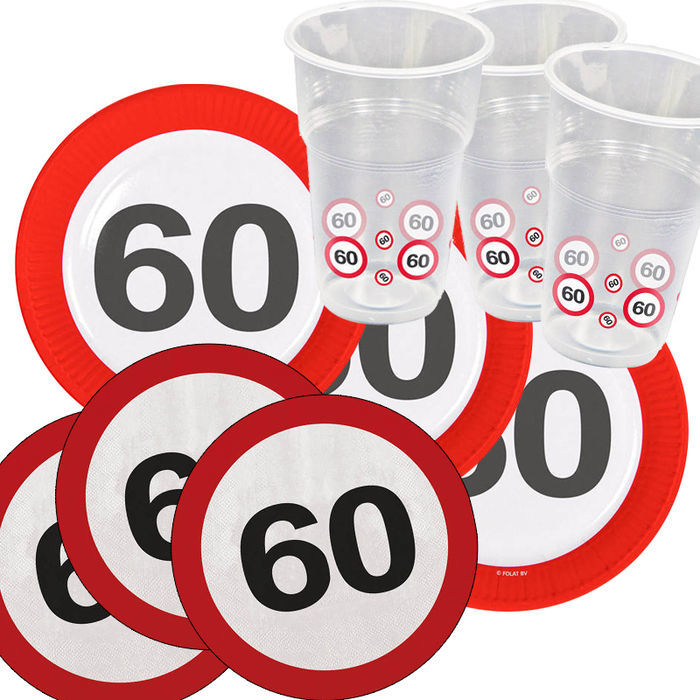 Party Set Basic F 16 Gaste Bday Verk Schild 60 Party Sets