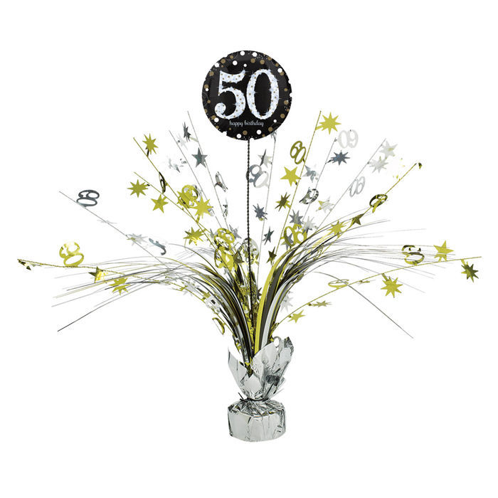 Tischdeko Happy B Day Sparkling 50 45 7 Cm 50er Geburtstag