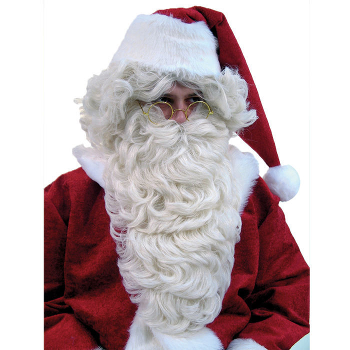 Stirnband flachsblond Kostüm Zubehör Weihnachtsmann Weihnachten Nikolaus Bart u