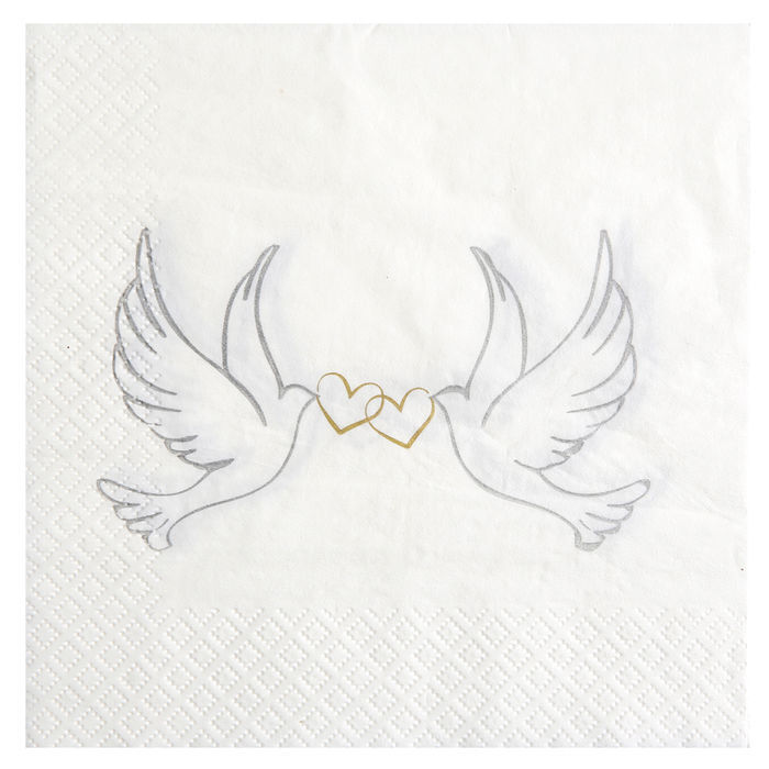Servietten Mit Taubenmotiv 20 Stk Hochzeit Tischdeko Hochzeit