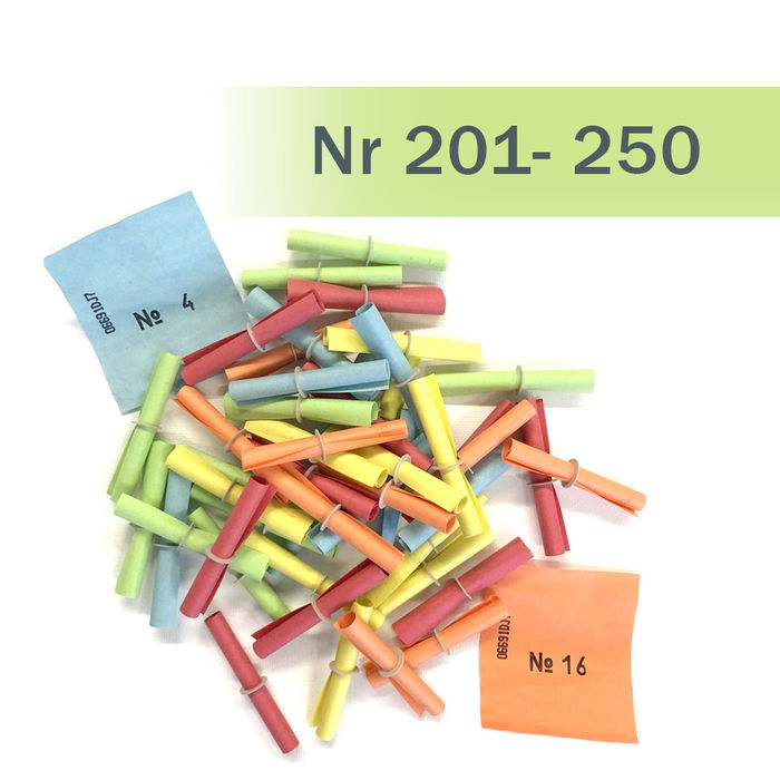PARTY DISCOUNT Röllchenlose Treffer Für Tombola – Bunt Nummeriert 951-1000, Made In Germany