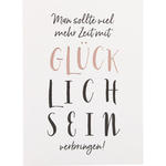 SALE Grukarte DIN A6, Happy Birthday, Mehr Glck, mit eleganter Schrift - Ideal passend zu unseren Ballongren