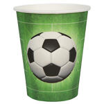 Becher Fussball, Gr�n, � 7.8 x 9.7 cm / 27cl, 10 St�ck
