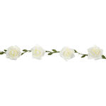 K�nstliche Girlande Rosen, Weiss, � 50 mm / L�nge 120 cm