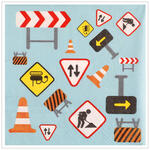 Serviette Baustelle, 33 x 33 cm, 20 St�ck