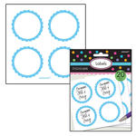 SALE Sticker Candy rund, hellblau  5,1 cm 20 Stk.