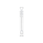 Seifenblasenr�hrchen Hochzeit Herz - Wei� - 48 St�ck