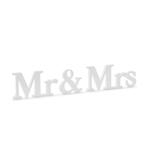 Holz-Schriftzug Mr und Mrs - Wei�, ca. 50 � 9,5 cm