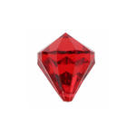 SALE Deko Diamant-Perlen, rot, 6 Stck
