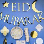 NEU Fest-Serie Eid Mubarak - Teller, Servietten, Becher & Dekorationen