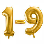 Folienballons Zahlen Gro� - 86 cm, Gold - Verschiedene Ausf�hrungen