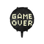Folienballon Game Over - 45 cm - Schwarz