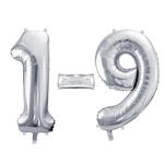 Folienballons Zahlen Medium - 72 cm, Silber - Verschiedene Ausf�hrungen
