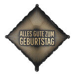 Folienballon Alles Gute zum Geburtstag - 46 � 46 cm, Schwarz-Gold
