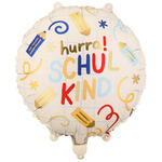 Folienballon Hurra Schulkind - 45 cm