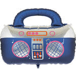 Folienballon Boombox - 98 � 70,5 cm, dunkelblau