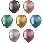 NEU Latex-Luftballons Ultra-Metallic, 33cm Durchmesser, 50er-Pack, hochglnzend, verschiedene Farben