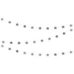 Girlande Sterne - Silber, L�nge: 360 cm