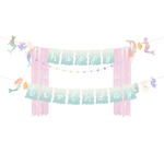 Girlande Happy Birthday / Geburtstag Meerjungfrau - 130 � 100 cm