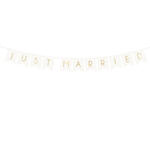 Girlande Just Married - Wei�, L�nge: 155 cm