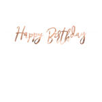 Girlande Happy Birthday / Geburtstag Schriftzug - Ros�gold, L�nge: 62 cm