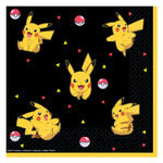 Servietten Pokemon, schwarz, 33 x 33 cm, 16 St�ck