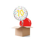 Ballongre Konfetti Happy Birthday 70, 2 Ballons