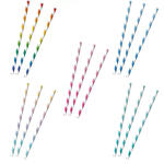 Trinkhalme aus Papier, 12 St�ck - Verschiedene Farben