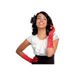 SALE Handschuhe Monte Carlo, rot aus Satin, 40 cm