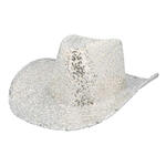 Hut Cowboy Rodeo Party, mit Pailletten, Einheitsgre, Silber