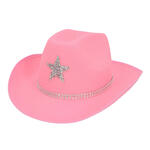 Hut Cowboy Taylor, mit Strass-Stern, Einheitsgre, Hellrosa
