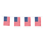 NEU Fahnenkette USA-Party, ca. 4m, aus Kunststoff