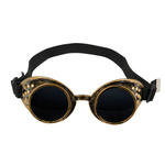 Schweierbrille Steampunk mit dunklem Glas