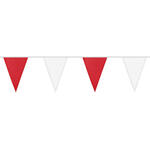 Wimpelkette aus Stoff, rot-wei�, 6m, 15 Flagge � 26x18cm, Polyester