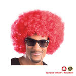 Percke Unisex Herren Super-Riesen-Afro Locken, rot - SPARPACK mit 12 Stck