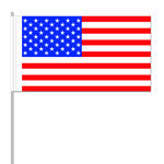 NEU Papierflaggen USA mit Stab, 12 x 21 cm, 10 Stck