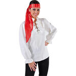 NEU Damen-Kostüm Piraten-Bluse, weiß - verschiedene Größen (XS-XL)