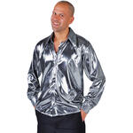 NEU Herren-Kostm-Hemd silber Glanz - verschiedene Gren (S-XXL)