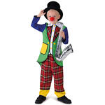 NEU Kinder-Kostüm Anzug Clown-Pippo, verschiedene Größen (116-152)